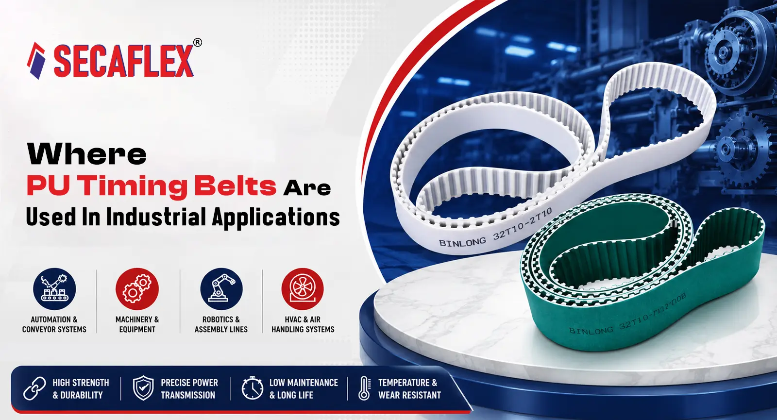 Where PU Timing Belts Are Used in Industrial Applications
